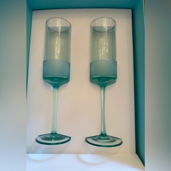 Tiffany Diamond Point Champagne Flutes